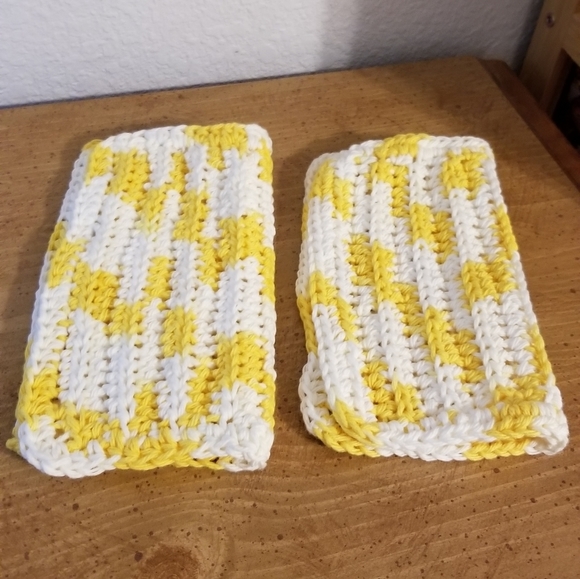 💞2/$20 HAND CRAFTED Crocheted All Purpse 100% Cottn Reusble Bath or Dish Cloths - Picture 4 of 8